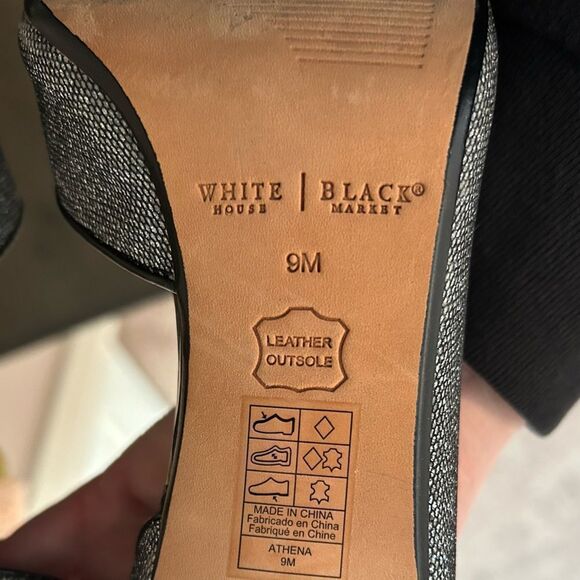 EUC WHBM Silver and black glitter pumps(size 9) - Picture 8 of 8